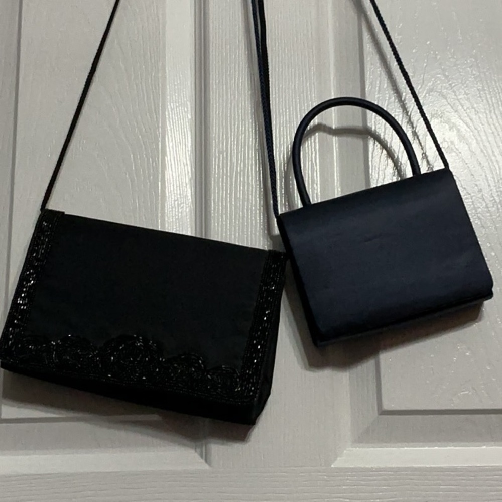 La Regale vintage hand bags blue and black